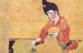 Woman playing weiqi (c. 722) - Painting on silk, Astana graves, Xinjiang