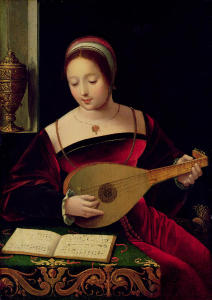 Mary Magdalene Playing the Lute